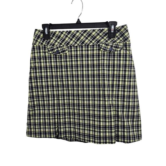 Tail Tech Pants - Vintage Tail Tech Plaid Yellow Tennis Skort. Size 6/Small